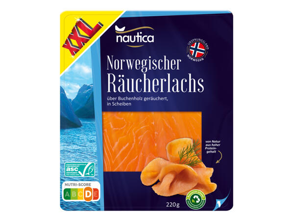 Nautica ASC Norwegischer Räucherlachs 200 g + 20 g gratis