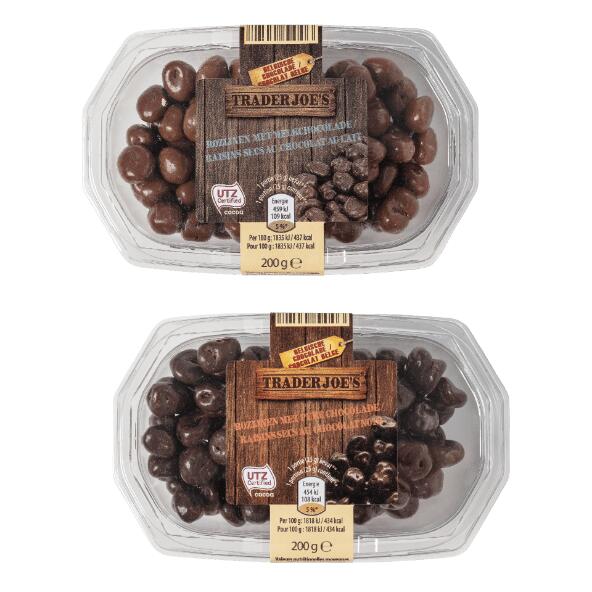Gechocolateerde rozijnen