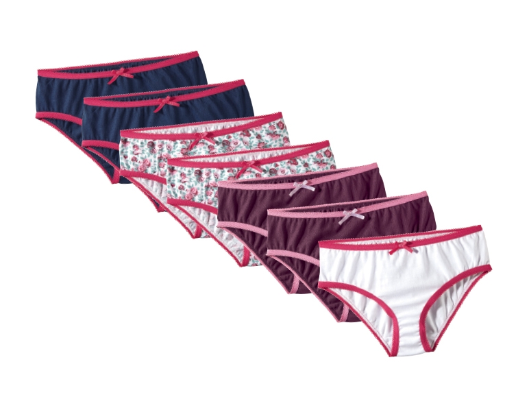 Girls' Hipster Briefs, 4 pieces or Girls' Briefs, 7 pieces