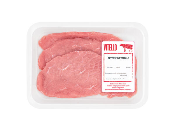 Fresh sliced Veal