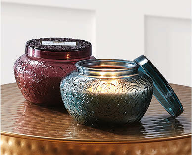 Embossed Glass Candle 400g