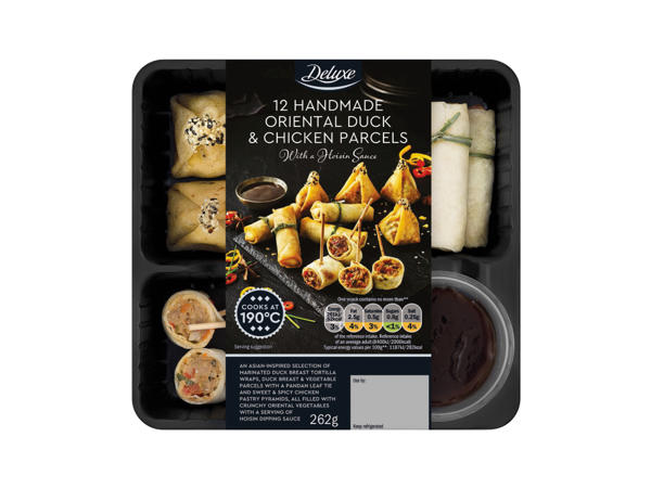 Deluxe 12 Handmade Oriental Duck & Chicken Parcels