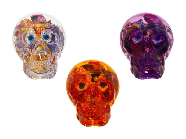Tête de mort avec sucreries