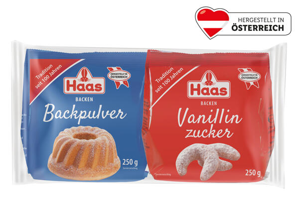 Haas Backpulver und Vanillezucker