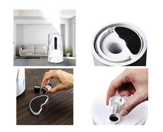 Easy Home 
 Ultrasonic Cool Mist Humidifier with Essential Oil Tray