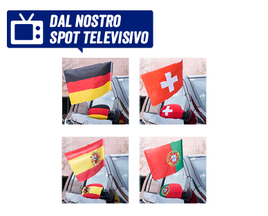 Bandierine per auto/per specchietti a tema mondiali di calcio CRANE(R)
