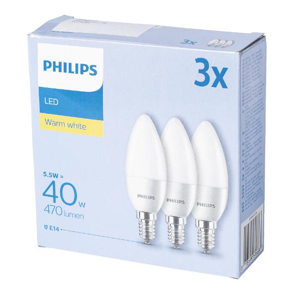 PHILIPS(R) 				Ledlampen, 3 st.