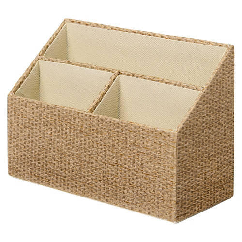 Woven Desk Organizer, 3 Slot Storage