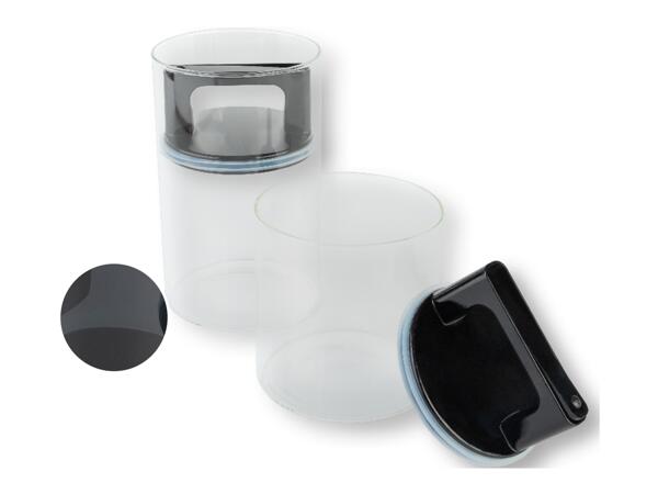 Förvaringsburkar med vakuumlock, 2-pack