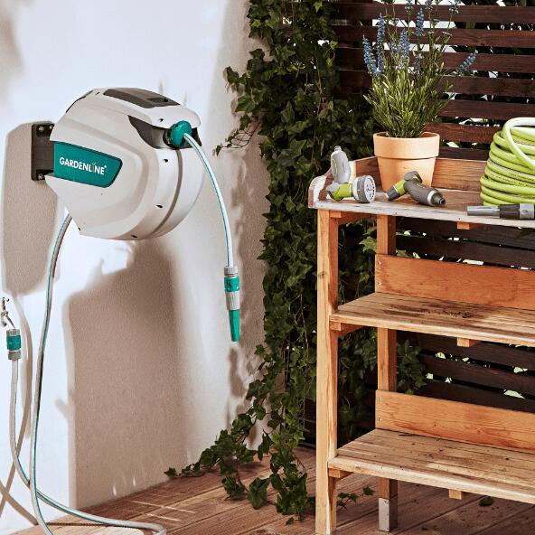 GARDENLINE(R) 				Dévidoir avec tuyau d'arrosage