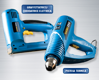 Graffettatrice/Chiodatrice elettrica/Pistola termica WORKZONE(R)