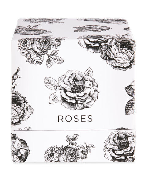 Black & White Roses Boxed Candle