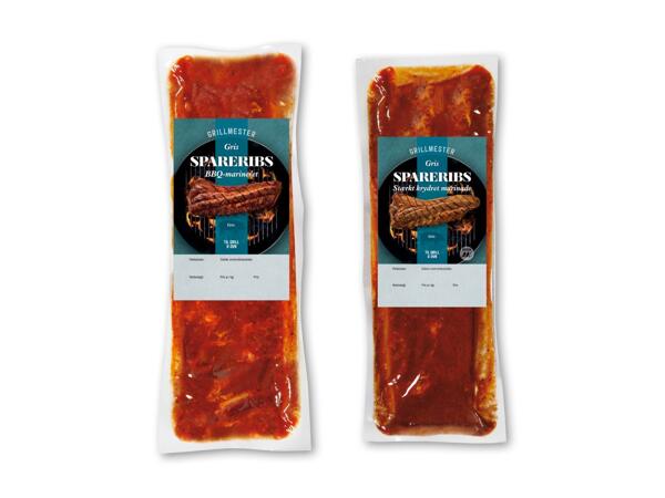 Marinerede spareribs