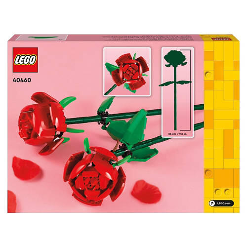 Botanical Rose Flower Building Set, 120 Pieces