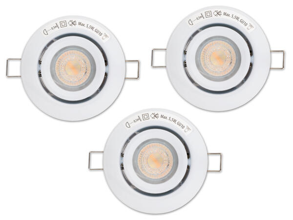 LED-Einbauspots, 3-teilig