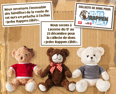Ours en peluche "Jeder Rappen zählt"