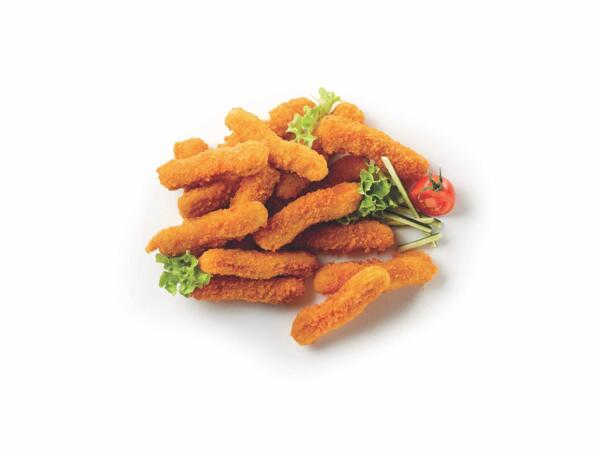 Breaded chicken sticks