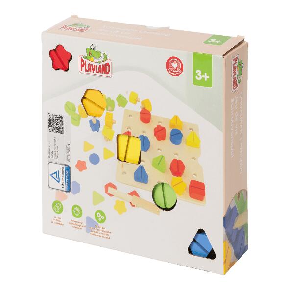 PLAYLAND(R) 				Planche à perles ou jeu de vis en bois