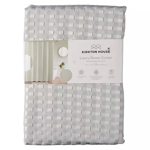72" x 72" Luxury Shower Curtain - Gray Waffle