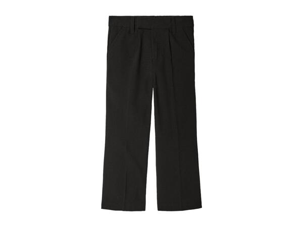 Boys' Regular Fit Black School Trousers