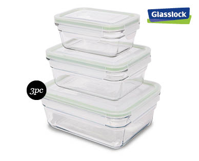 Glasslock Food Storage Container 3 Piece Set
