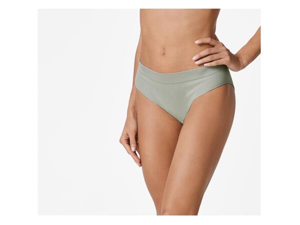 Ladies' ribbed thongs or briefs, 3 pieces