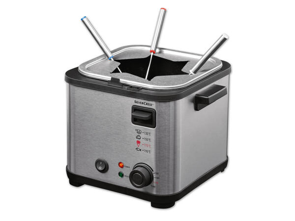 2-in-1 Mini-Fritteuse mit Fondue