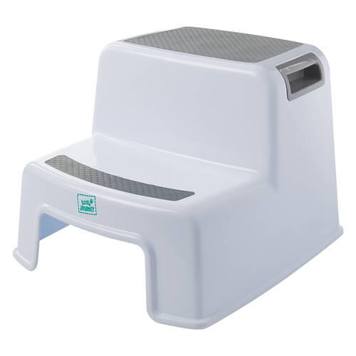 Children's Double Step Stool, Gray