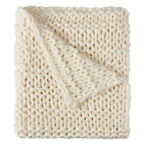 Cozy & Comfortable Coastal Throw, Beige