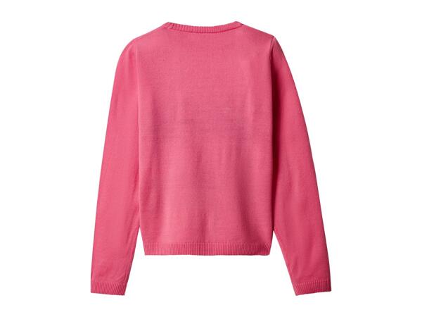 Esmara Older Kids' Pink Premium Christmas Jumper With Lights