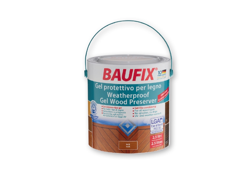 BAUFIX 2.5L Weatherproof Gel Wood Preserver