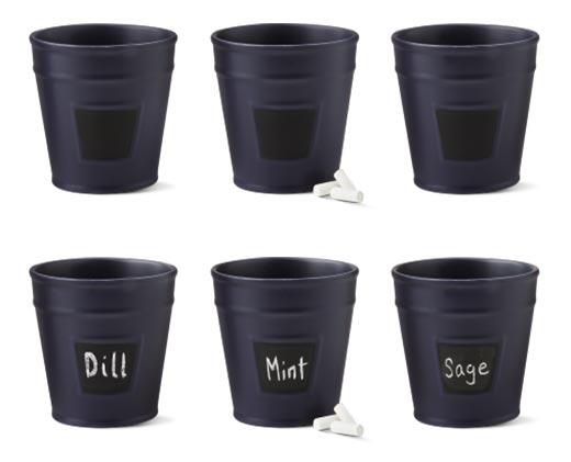 Belavi 
 4" Ceramic Herb Planter Set
