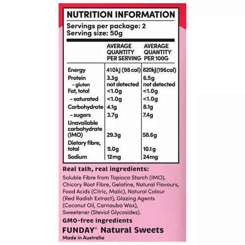 Natural Sweets Flavoured Gummies Strawberry & Cream 100g