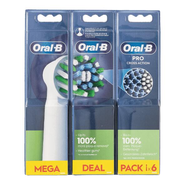 ORAL-B(R) 				Opzetborsteltjes cross action, 6 st.