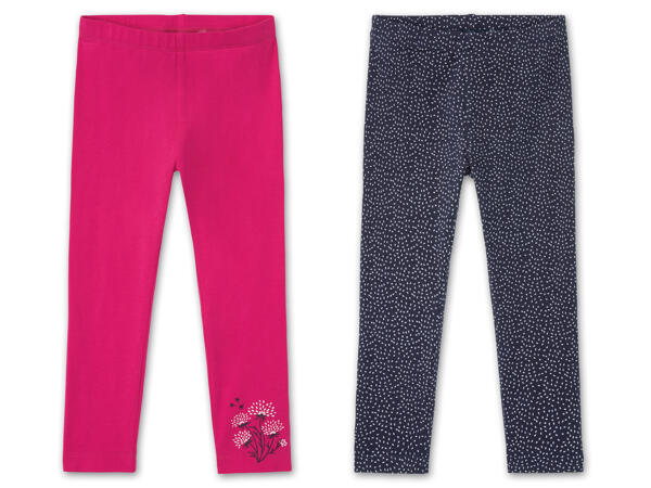 Mädchen Leggings, 2 Stück