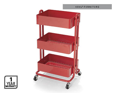 3-Tier Metal Trolley