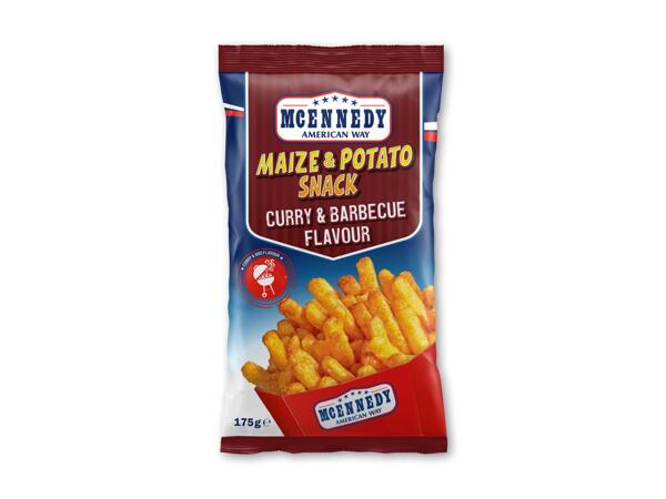Majs- og kartoffelsnack
