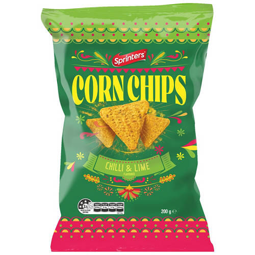 Corn Chips Chilli and Lime 200g