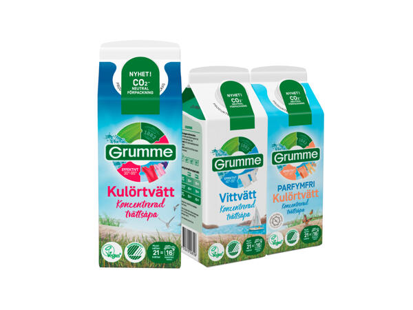Grumme flytande tvättmedel