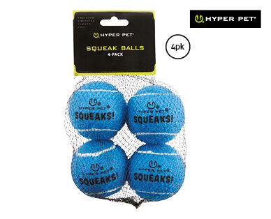 Hyper Pet Squeaky Balls or Mini Balls 4pk