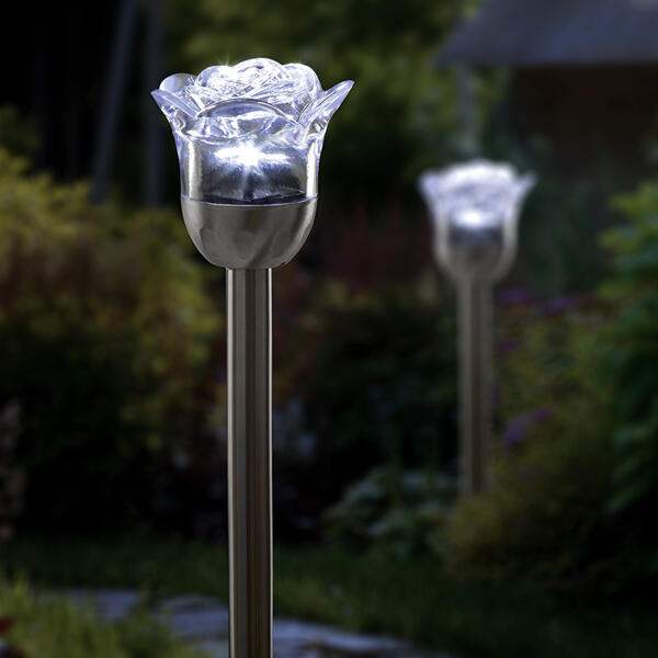 LED-Solar-Gartenstecker Rose