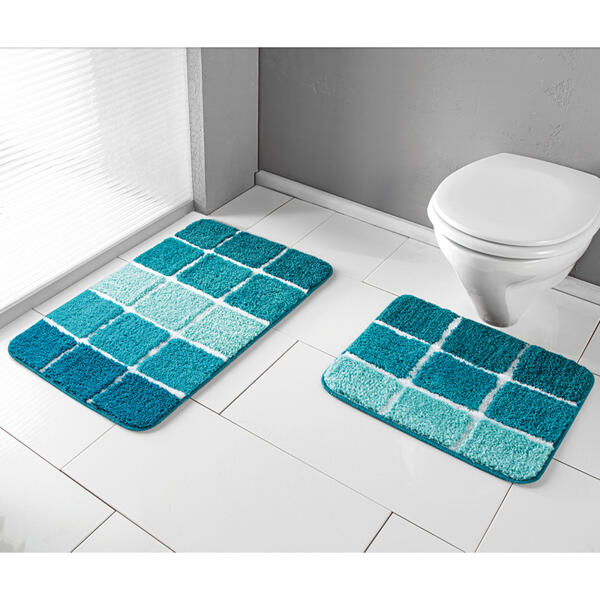 Badteppich-Set 2tlg. "Quadro"