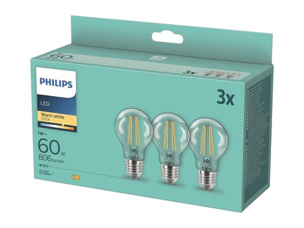 Philips Clear LED Light Bulbs - 3 Pack