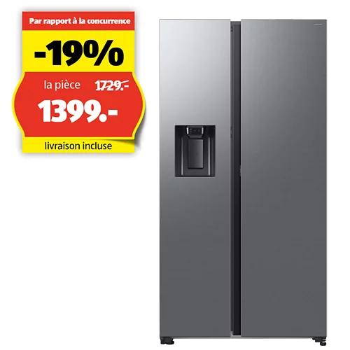 SAMSUNG Réfrigérateur américain RS5000 FC, 640 litres, WiFi, RS80F64KETWS, aspect acier inoxydable