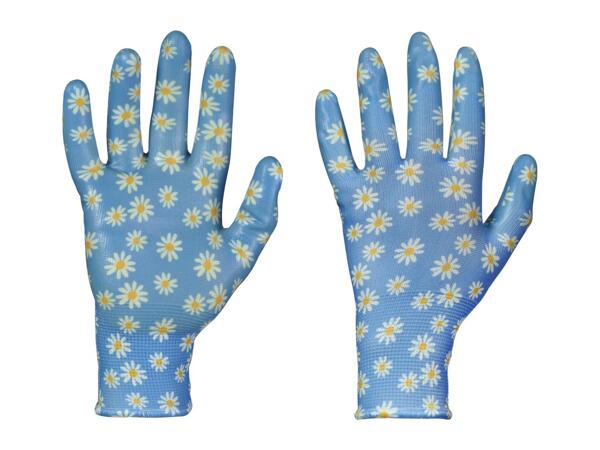 Parkside Nitrile Gardening Gloves - Flowers