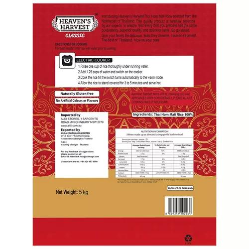 Thai Hom Mali Jasmine Rice 5kg