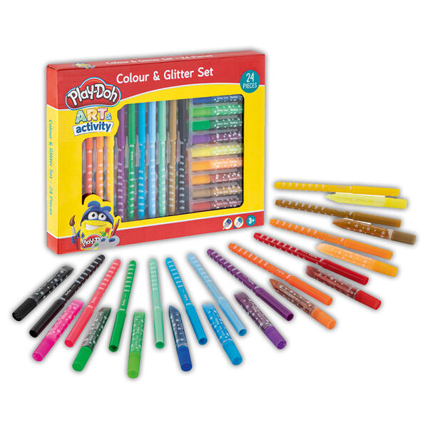Colour & Glitter-Set 24-teilig