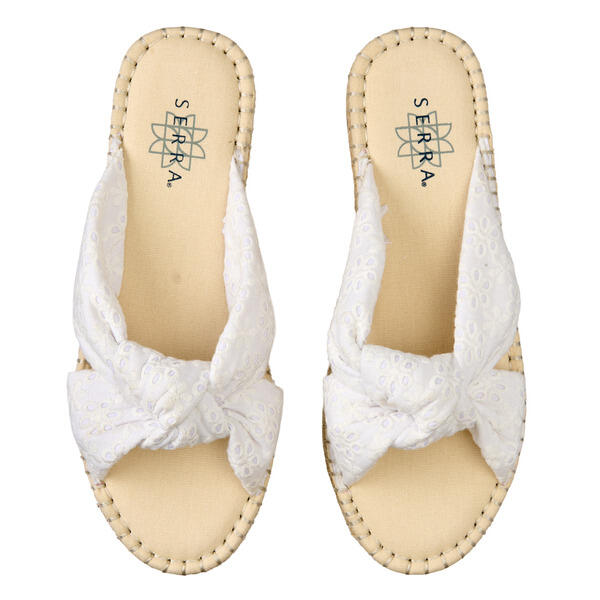 Serra Ladies White Espadrille Sandal - 7