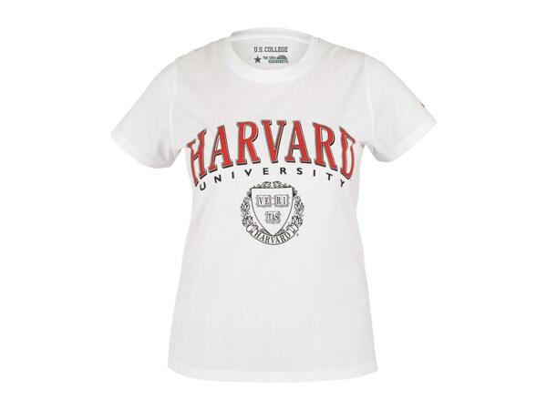 Ladies' White Harvard T-Shirt