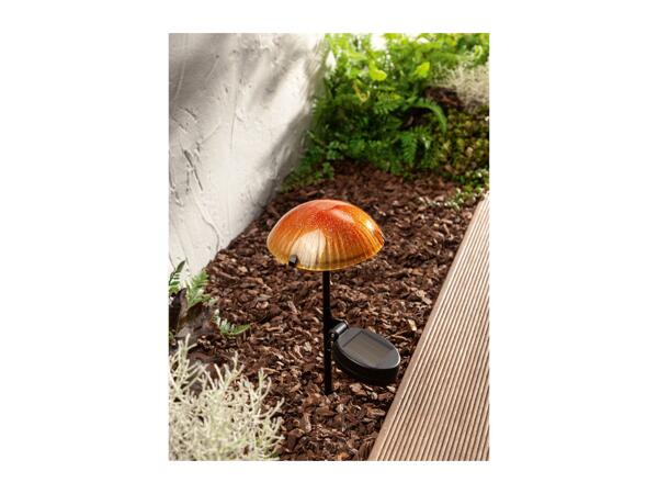 Orange Solar Mushroom Garden Stake Light